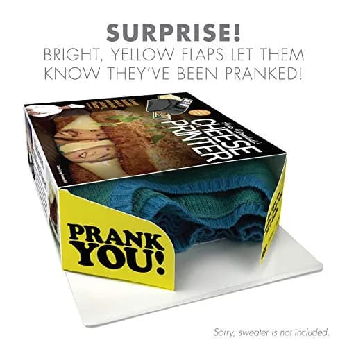 Prank Pack Cheese Printer Gag Gift Empty Box | Hilarious Fake Gift Box for Parties & Holidays thumbnail 2