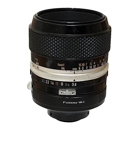Fotasy Black C Mount & Nikon F Lens Adapter 16mm Prime | Manual Focus, Copper Mount thumbnail 4