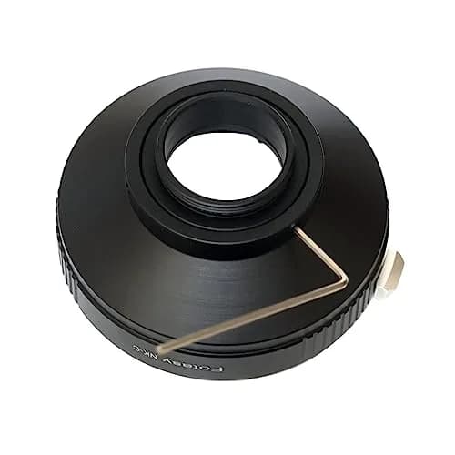 Fotasy Black C Mount & Nikon F Lens Adapter 16mm Prime | Manual Focus, Copper Mount thumbnail 3