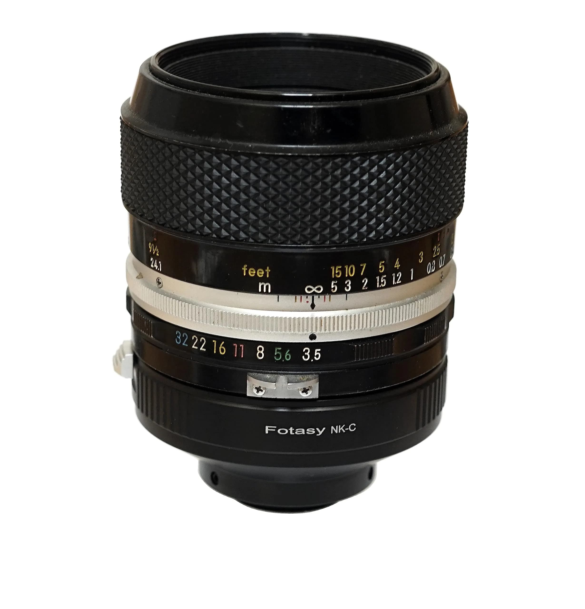 Fotasy Black C Mount & Nikon F Lens Adapter 16mm Prime | Manual Focus, Copper Mount - view 4