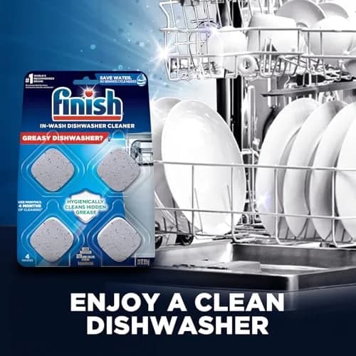 Finish In-Wash Dishwasher Cleaner Tablets 3 Count (156 g) | Cleans Hidden Grease & Grime thumbnail 5