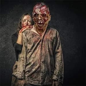 MOLEZU Scary Zombie Head Mask for Adults | Creepy Latex Halloween Costume Prop thumbnail 5