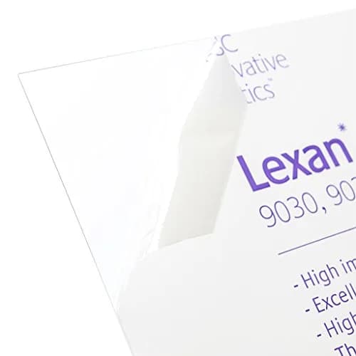 Plastics 2000 Lexan Polycarbonate Sheet 2.31mm (0.093") Clear 30cm x 30cm | Impact-Resistant & Thermoformable thumbnail 1