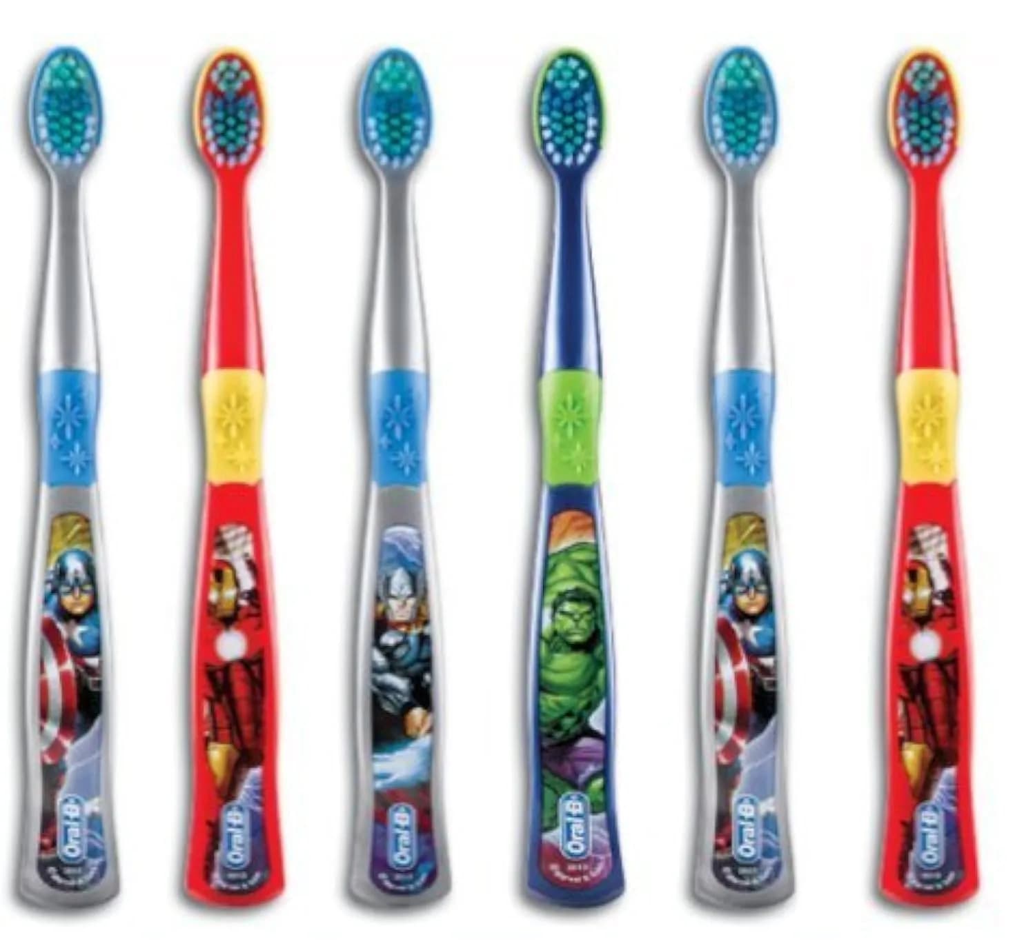 Oral-B Kids Spider-Man Toothbrush Extra Soft, Pack of 6 | Dentist Recommended for Ages 3+ — Assorted