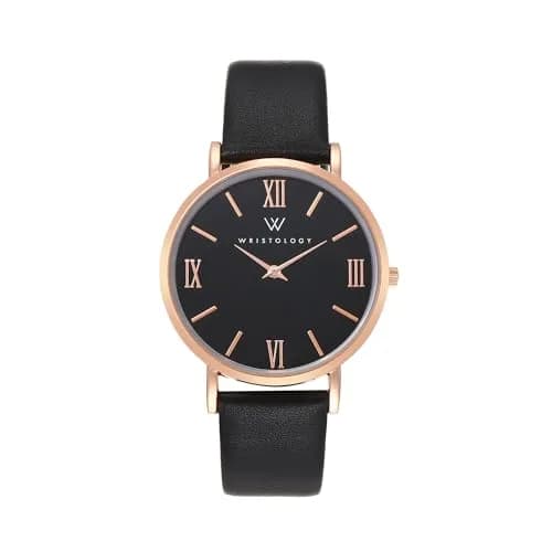 WRISTOLOGY Large Face Roman Numerals Rose Gold Women's Watch with Easy Change Band | Effortless Readability & Style thumbnail 1