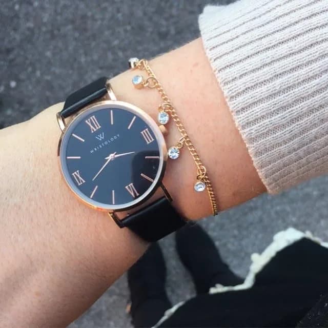 WRISTOLOGY Large Face Roman Numerals Rose Gold Women's Watch with Easy Change Band | Effortless Readability & Style thumbnail 7