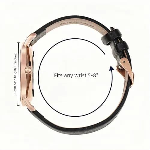 WRISTOLOGY Large Face Roman Numerals Rose Gold Women's Watch with Easy Change Band | Effortless Readability & Style thumbnail 2