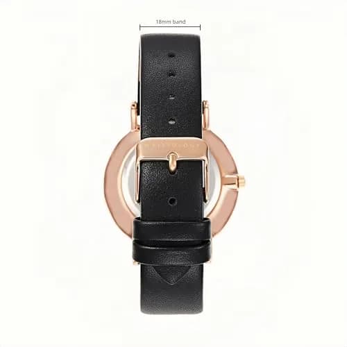 WRISTOLOGY Large Face Roman Numerals Rose Gold Women's Watch with Easy Change Band | Effortless Readability & Style thumbnail 3