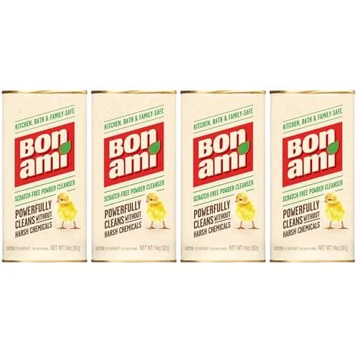 BON AMI Powder Cleanser for Kitchens & Bathrooms - All Types of Surfaces, Cleans Grime & Dirt, Polishes Surfaces, Absorbs Odors (4 Pack, 14oz / 397g) thumbnail 1