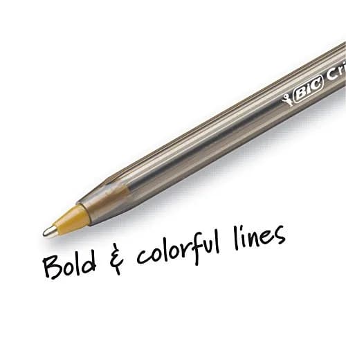 BIC Cristal Xtra Bold Ballpoint Pens, 1.6 mm, Assorted Colors, 24-Count Pack | Smooth Ink Flow for Color-Coded Notes thumbnail 5