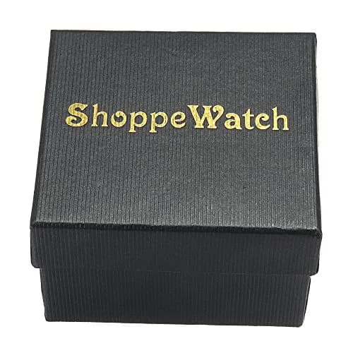 ShoppeWatch Dual Time Quartz Watch 54mm (2.13in) with Red Leather Strap | Oversized Dress Watch for Men thumbnail 7