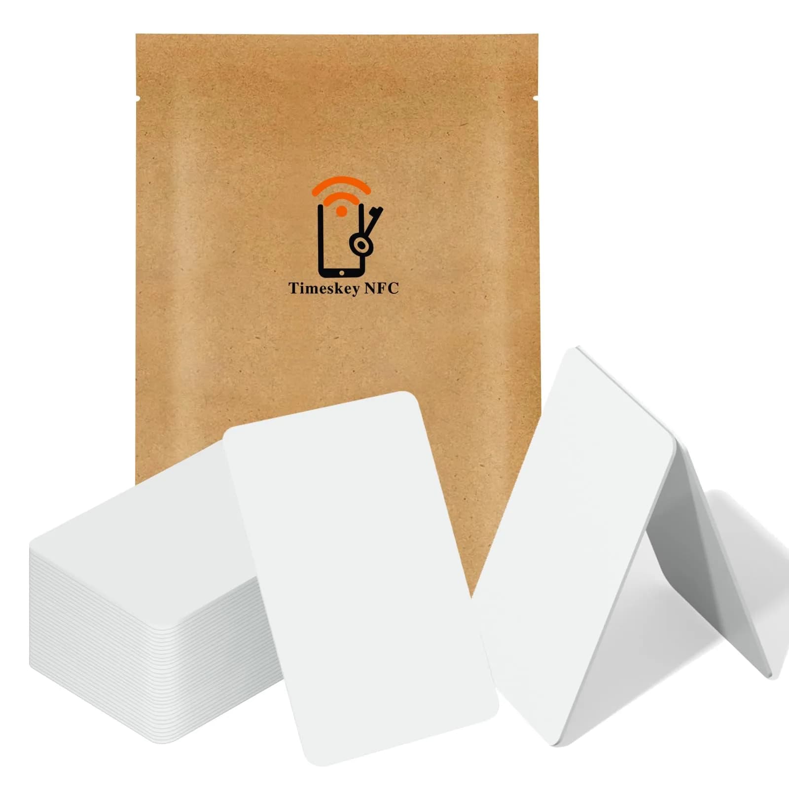 Timeskey NFC NTAG215 Cards 54x85.5mm (40pcs) | Programmable NFC Tags for Mobile Devices — Ntag215 Card