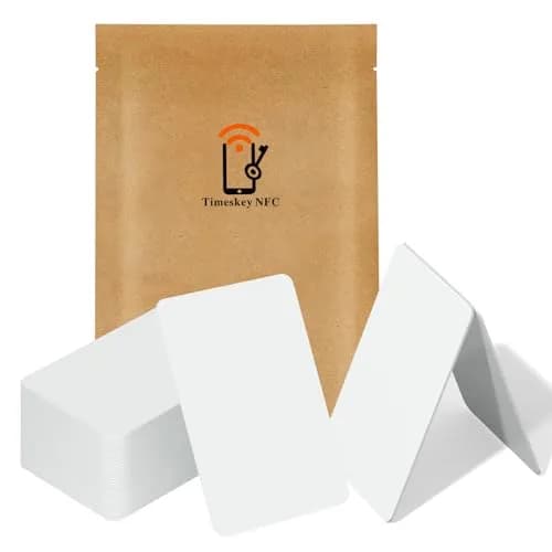 Timeskey NFC NTAG215 Cards 54x85.5mm (40pcs) | Programmable NFC Tags for Mobile Devices thumbnail 1
