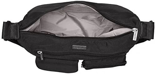 Baggallini Everyplace Bag Shoulder Bag, Black, 23cm (9")h x 26cm (10.25")w x 11cm (4.5")d | Lightweight Water-Resistant Nylon Crossbody thumbnail 5