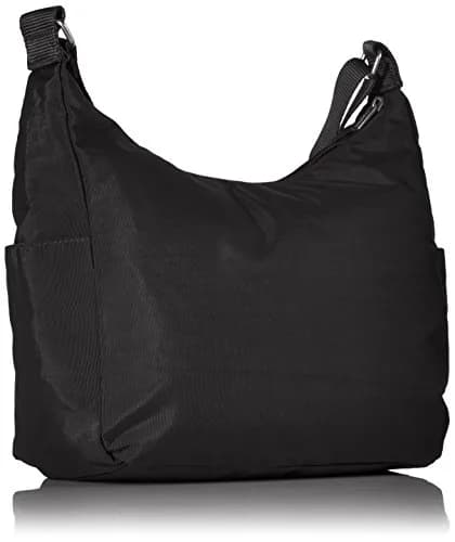 Baggallini Everyplace Bag Shoulder Bag, Black, 23cm (9")h x 26cm (10.25")w x 11cm (4.5")d | Lightweight Water-Resistant Nylon Crossbody thumbnail 2