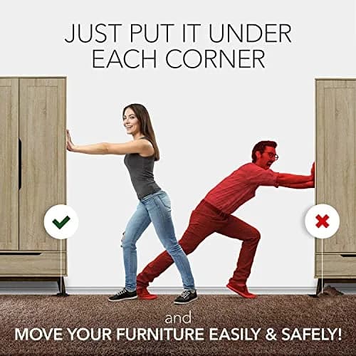 X-Protector Heavy Duty Furniture Sliders for Carpet 4.75" (8 PCS) | Move Furniture Easily & Safely thumbnail 5