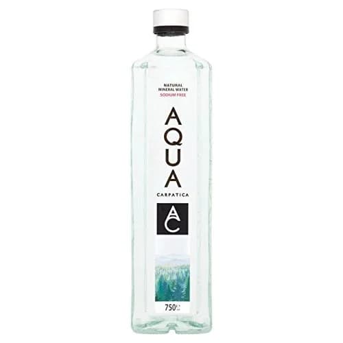 Aqua Carpatica Still Natural Mineral Water 750ml | Sodium Free, Glass Bottle