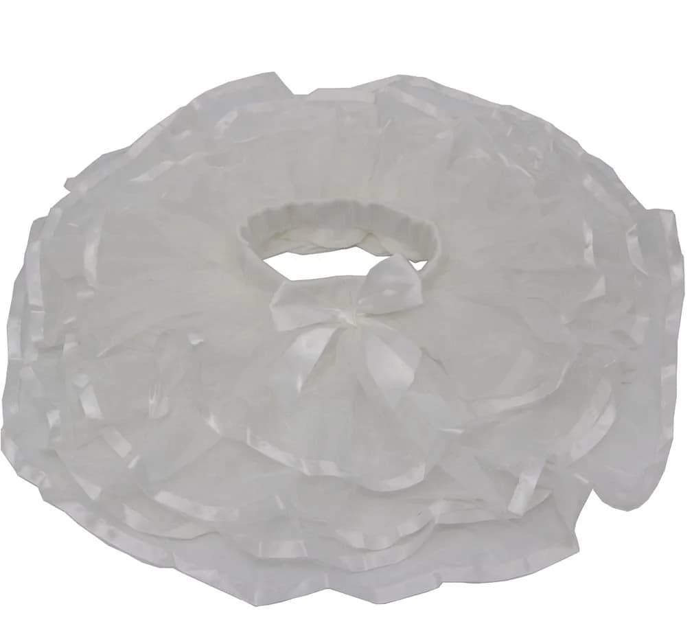 Tortoise & Rabbit Girls Tulle Tutu Skirt, White, 9-12 Years | Breathable Cotton & Soft Tulle for Dress Up