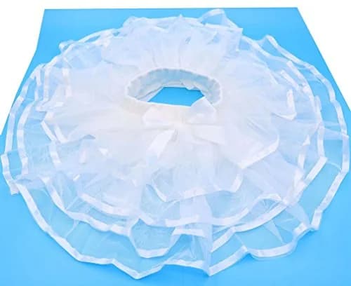 Tortoise & Rabbit Girls Tulle Tutu Skirt, White, 9-12 Years | Breathable Cotton & Soft Tulle for Dress Up thumbnail 4
