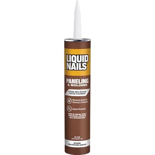 Liquid Nails Paneling & Molding Construction Adhesive LN-710 Tan | 10 fl oz (296 ml) Tube | Low VOC, Water-Resistant, Instant Grab for Interior Projects thumbnail 1