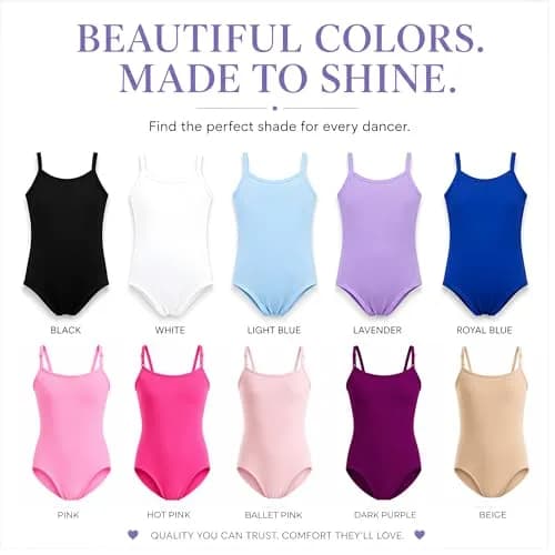 Dancina White Camisole Leotard for Girls Ballet & Dance 5 White | Comfortable, Adjustable Fit for Young Dancers thumbnail 6