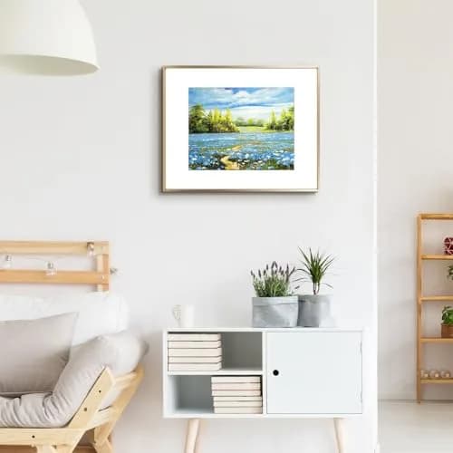 Golden State Art 16x20 Gold Aluminum Frame, Real Glass, Mat Fits 11x14 | Elegant Wall & Tabletop Display thumbnail 3