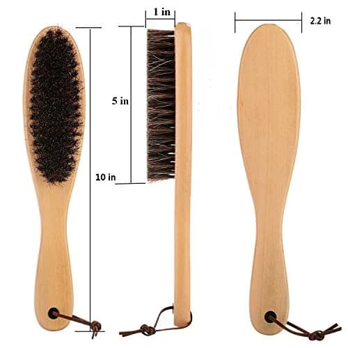 Cokaka Soft Bristle Clothes Brush with Wooden Handle & Horsehair - 2-Pack | Genuine Horsehair for Garments, Suits, Shoes, Furniture thumbnail 4