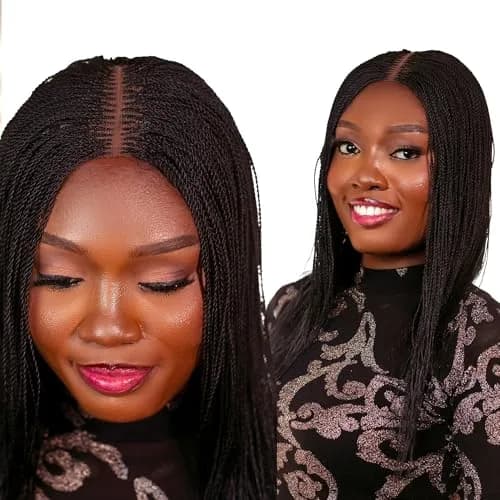 Wow Braids Micro Twist Wigs, 12 Inch Synthetic Braided Wig for Black Women thumbnail 8