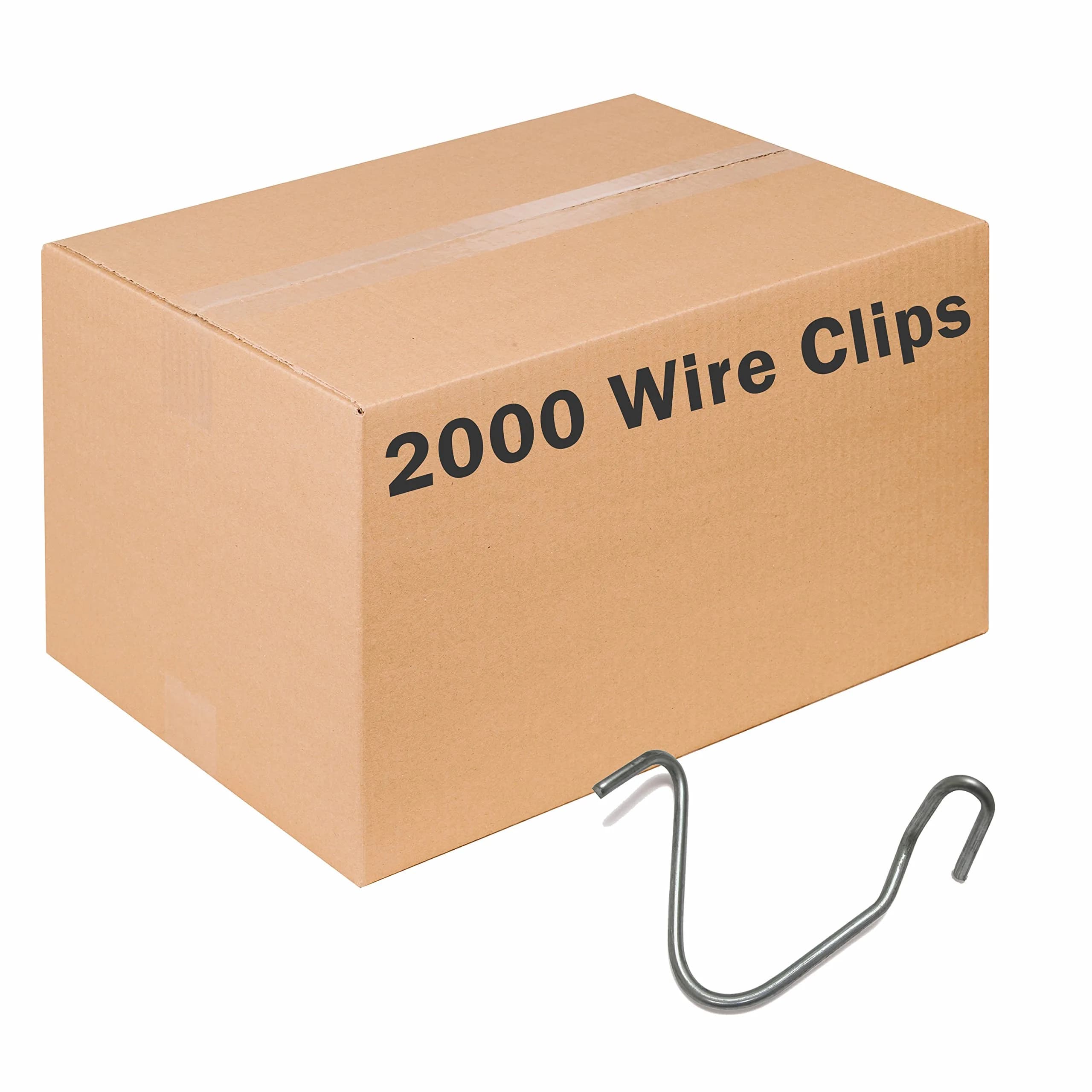 Zareba Systems TPWC100 T-Post Wire Clips 2000 Pack | Secure Fencing Wire to T-Posts — Silver