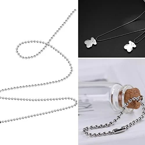 SUMERSHA Art_Supplie 24 inch Silver Nickel Plated Beading Chain | Durable Jewelry Making Chain thumbnail 6