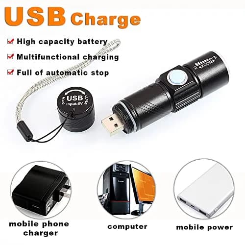 DARKBEAM UV Light Rechargeable Flashlight 395nm | Handheld Blacklight for Pet Urine & Currency thumbnail 7