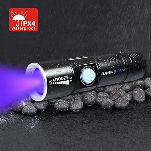 DARKBEAM UV Light Rechargeable Flashlight 395nm | Handheld Blacklight for Pet Urine & Currency thumbnail 8
