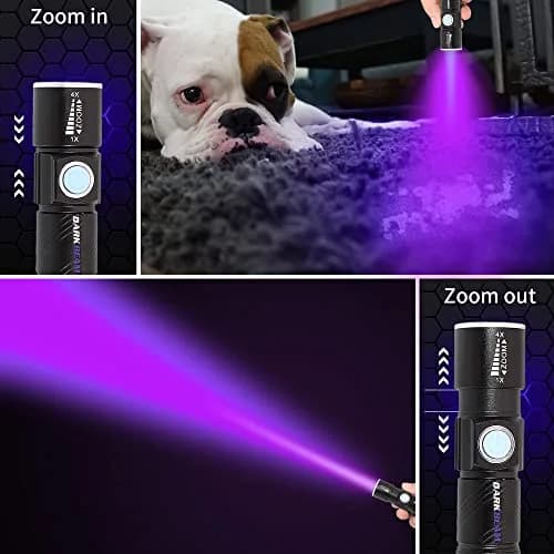 DARKBEAM UV Light Rechargeable Flashlight 395nm | Handheld Blacklight for Pet Urine & Currency thumbnail 4