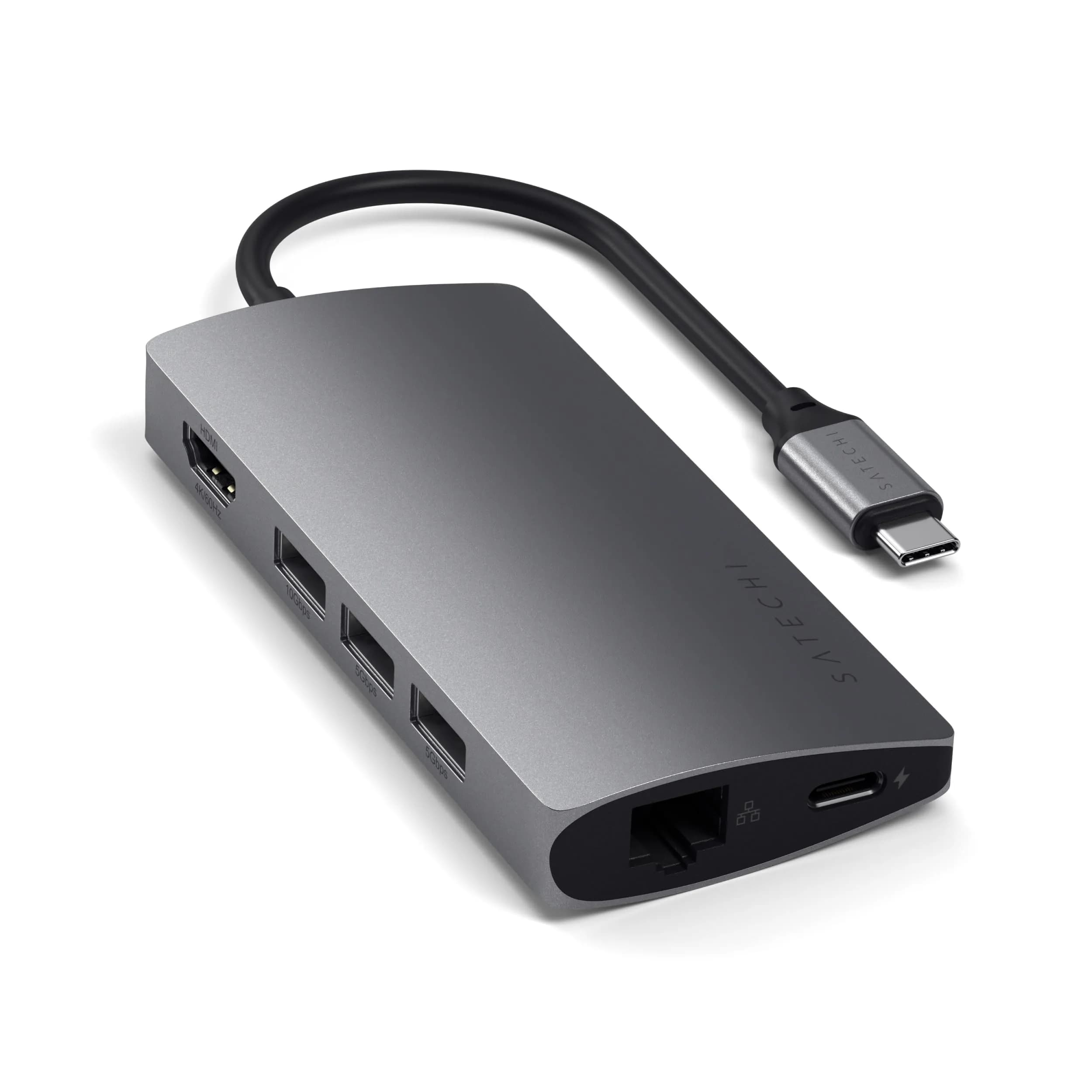 Satechi Multi-Port Hub V2 Space Gray | 4K HDMI, 115W PD Charging, USB-C Expansion — Space Gray