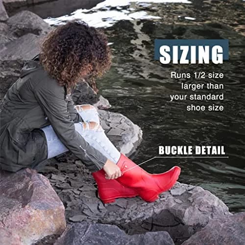 NORTY Waterproof Rain Boots for Women Size 7 | Slip-Resistant & Stylish (70-120 chars) thumbnail 5