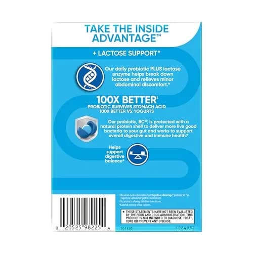 Digestive Advantage Probiotics + Lactase Enzymes 96ct | Supports Gut & Immune Health thumbnail 7