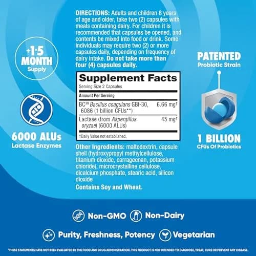 Digestive Advantage Probiotics + Lactase Enzymes 96ct | Supports Gut & Immune Health thumbnail 3