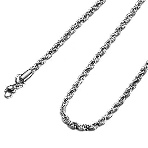 HolyFast Twist Chain Necklace - Stainless Steel Rope Jewelry for Men & Women | Effortless Style & Daily Wear (70-120 chars) thumbnail 1