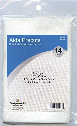 Design Works Crafts Gold 14 Count Aida Fabric 91cm x 152cm (36" x 60") | Pre-Cut for Counted Cross Stitch thumbnail 1