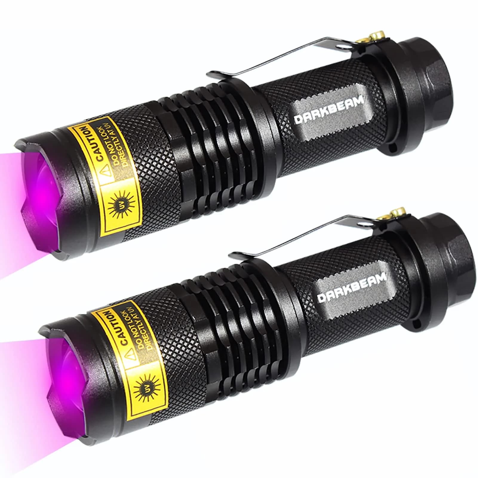 DARKBEAM UV 395nm Flashlight 2 Pack | Detect Pet Urine & Fluorescent Items — 395 Sk68 Flashlight
