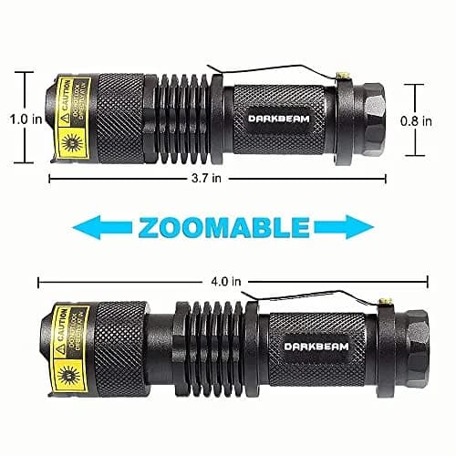 DARKBEAM UV 395nm Flashlight 2 Pack | Detect Pet Urine & Fluorescent Items thumbnail 4