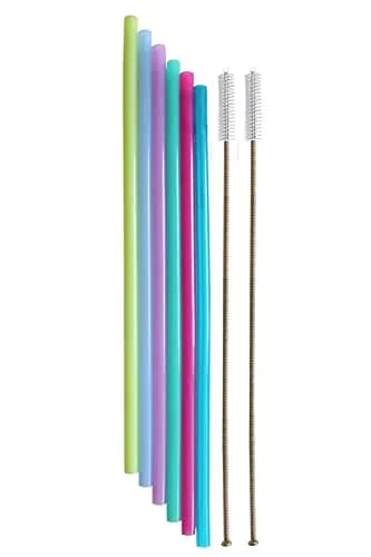 Tegion Extra Long Silicone Straws 33cm (13 Inch) | Pack of 8 Reusable Straws for Tall Tumblers thumbnail 8