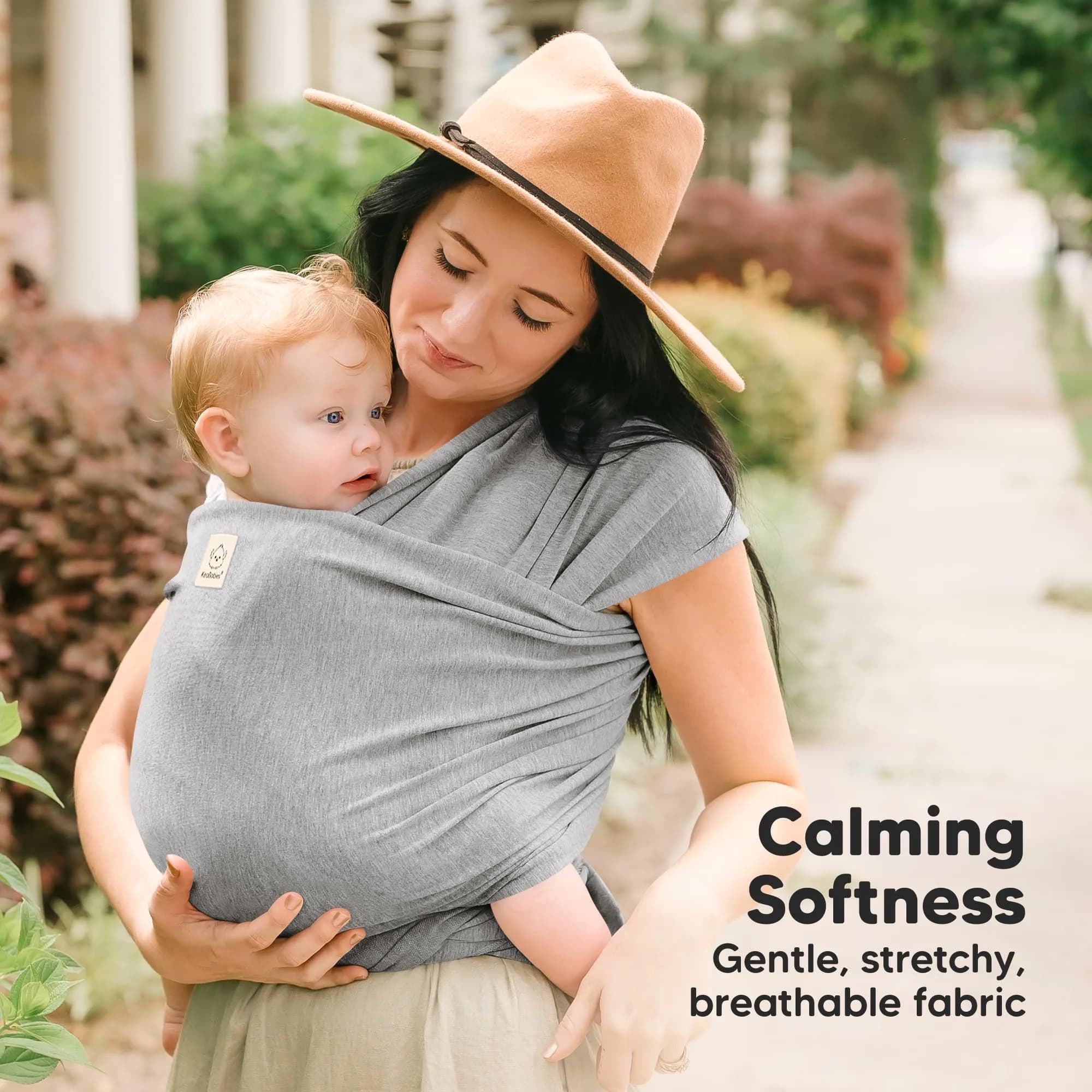 KeaBabies Original Baby Wrap Carrier Pink Daisies | Ergonomic, IHDI Certified, Breathable Fabric - view 3
