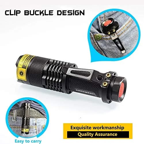 DARKBEAM UV 395nm Flashlight Blacklight Wood's lamp Mini, 400nm | Pet Urine & Currency Detector thumbnail 7