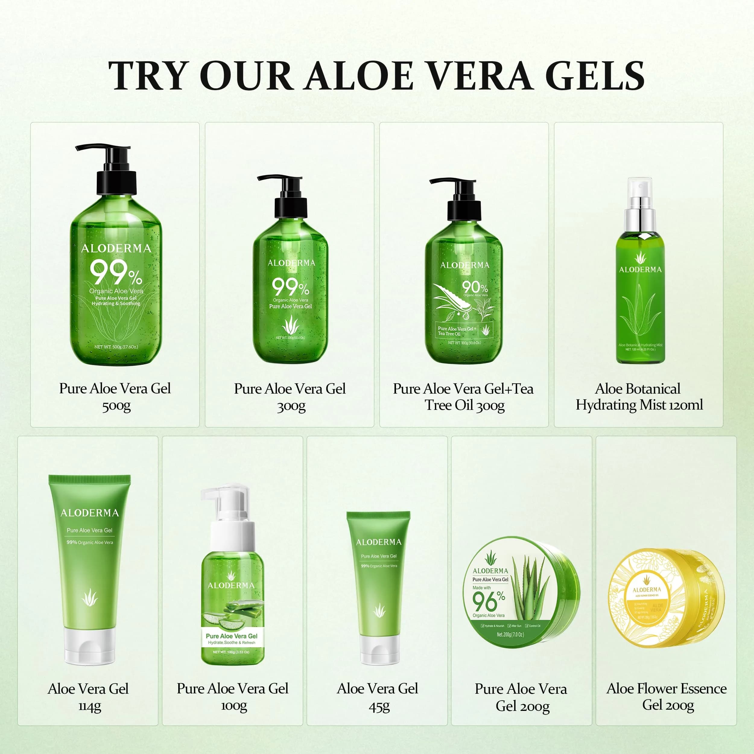 Aloderma 99% Organic Aloe Vera Gel 45ml (1.5oz) | Soothes & Hydrates Sun-Exposed Skin - view 9