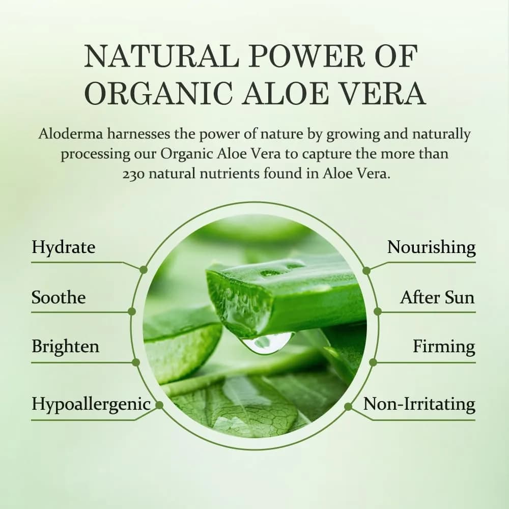 Aloderma 99% Organic Aloe Vera Gel 45ml (1.5oz) | Soothes & Hydrates Sun-Exposed Skin - view 4
