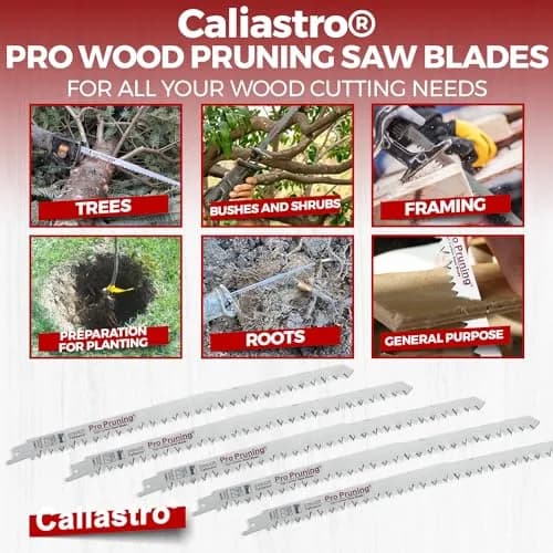 Caliastro 12-Inch Wood Pruning Saw Blades 5 TPI, 1.4mm Thick, 5-Pack | Fast, Efficient Cuts thumbnail 4