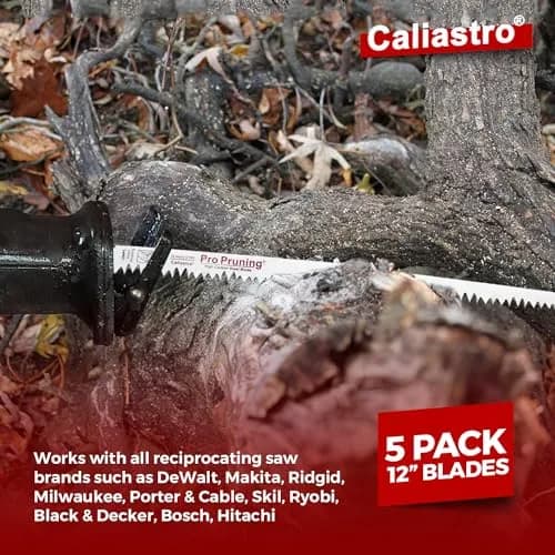 Caliastro 12-Inch Wood Pruning Saw Blades 5 TPI, 1.4mm Thick, 5-Pack | Fast, Efficient Cuts thumbnail 2
