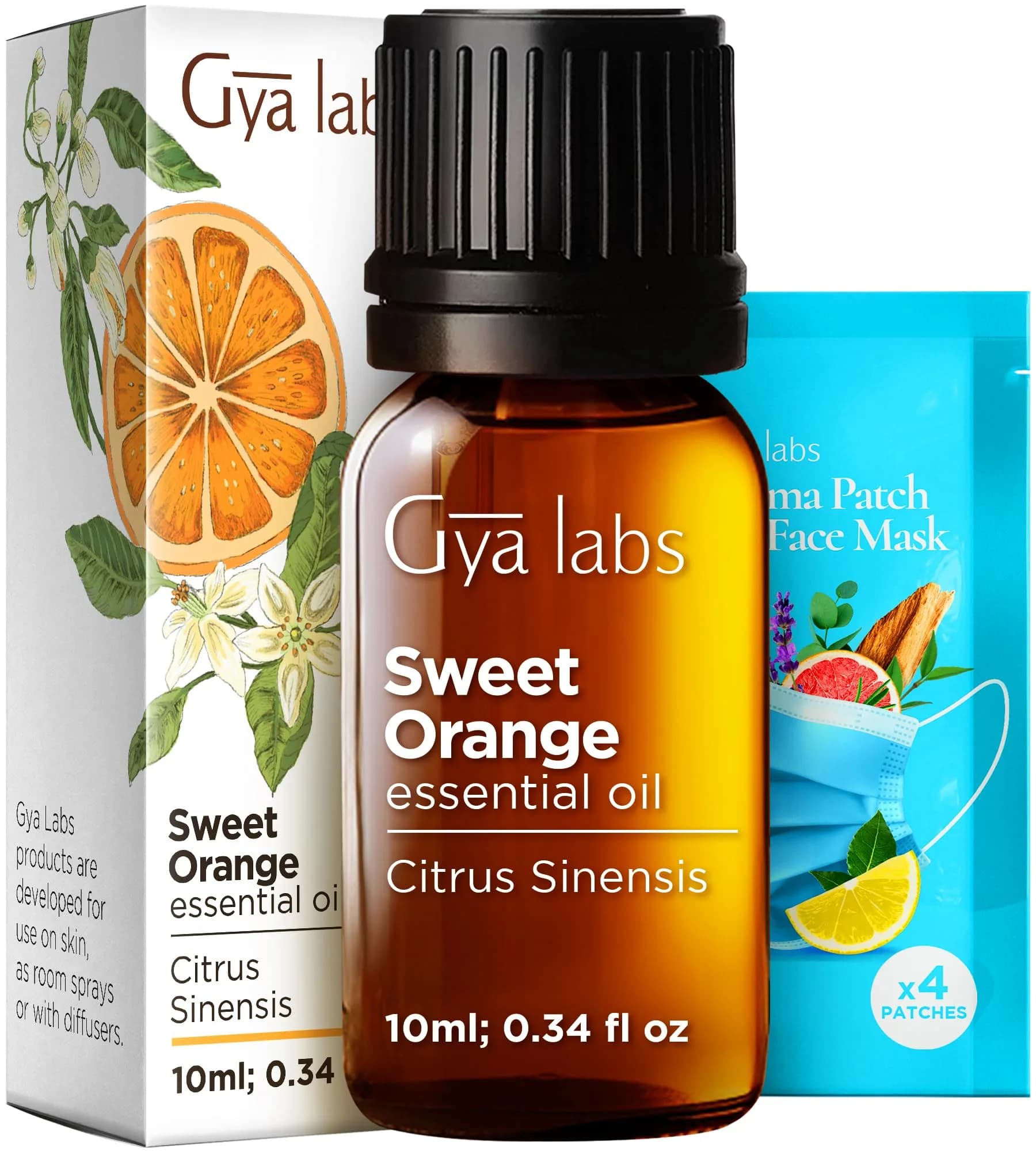 Gya Labs Orange Essential Oil 10ml (0.34 Fl Oz) | Uplifting Citrus Scent for Diffusers, Skin Care & Candle Making - main product image