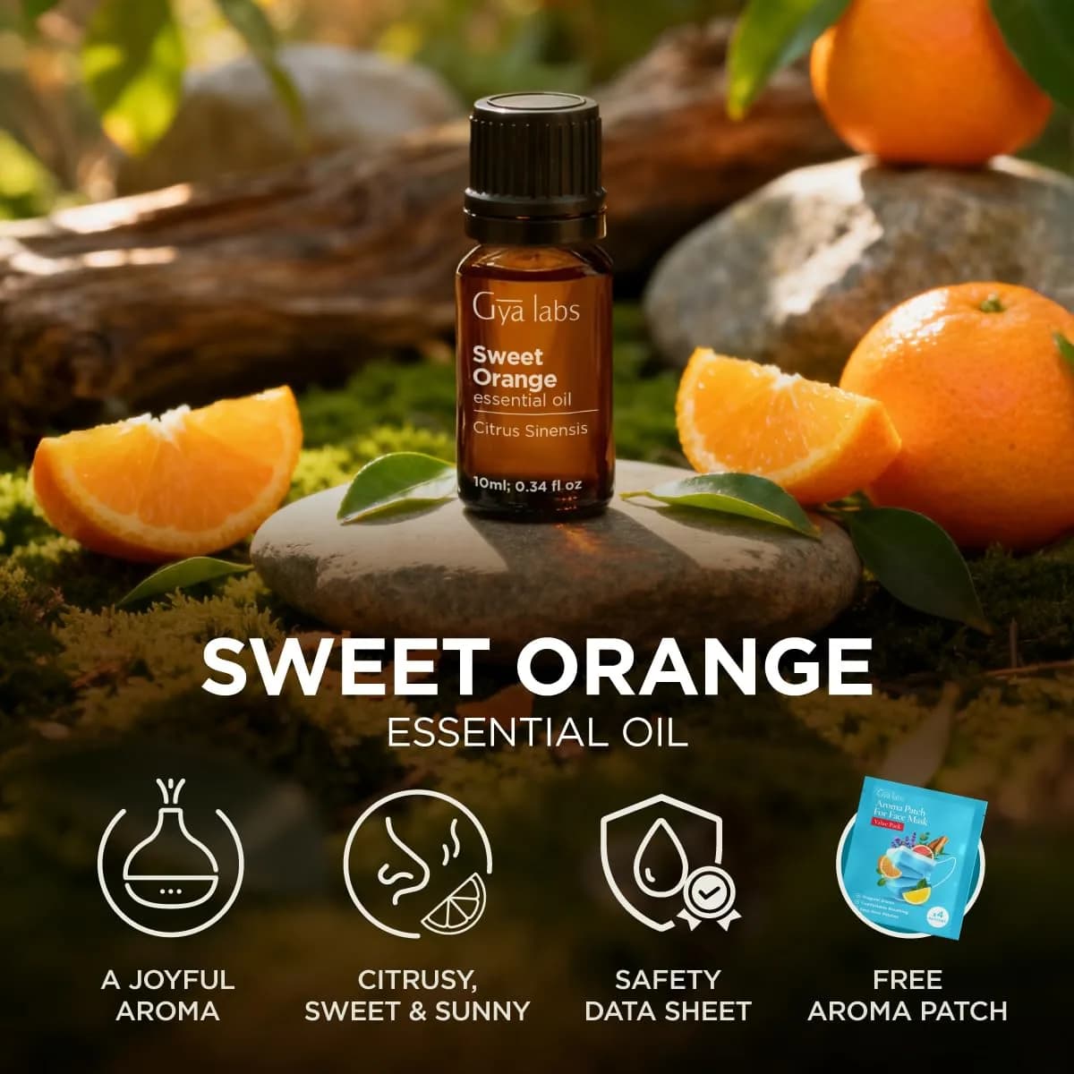Gya Labs Orange Essential Oil 10ml (0.34 Fl Oz) | Uplifting Citrus Scent for Diffusers, Skin Care & Candle Making - view 6